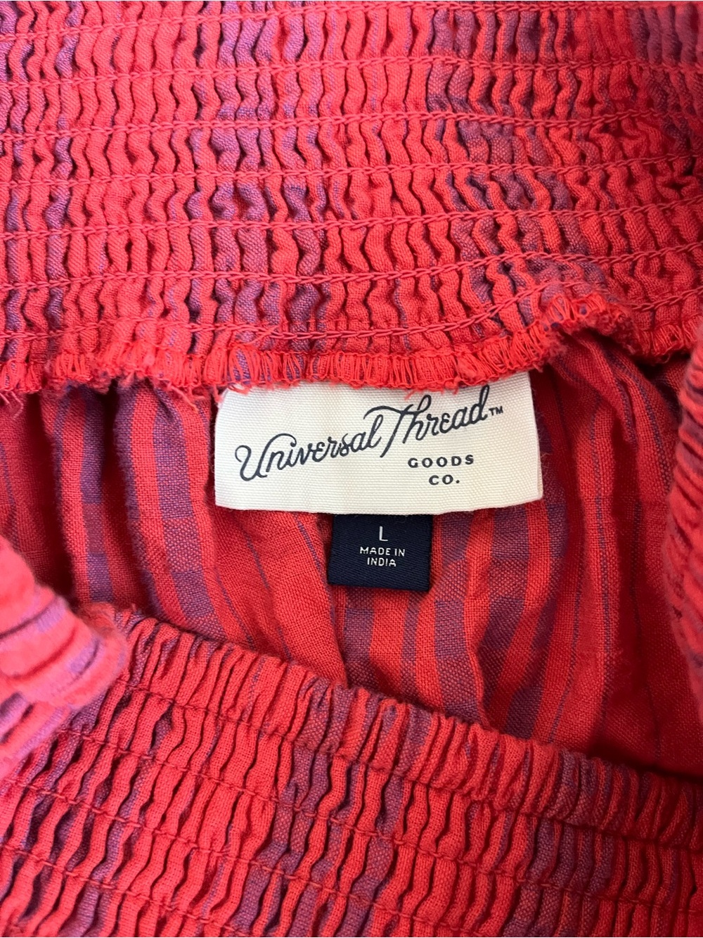 Universal Thread Red & Blue Tiered Midi Skirt - Picture 4 of 7